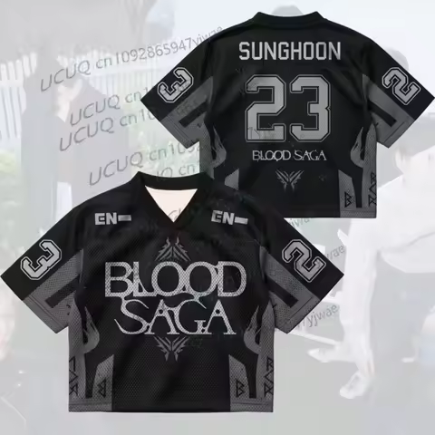 2026 World Tour Summer Men's Women's Fans Gift Midnight Blood Saga Enhypen Jersey Gifts Fans Short S