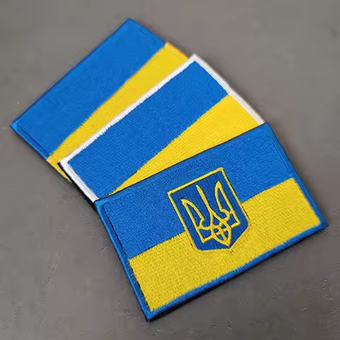 Ukraine Flag Embroidered Patch Ukrainian Flags Army Patches Tactical Appliqued Embroidery Badges Che