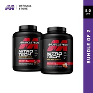 [Bundle of 2] MuscleTech NitroTech 100% Whey Gold (5lbs) (2 x 5lbs) Whey Protein