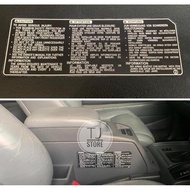 Toyota Land Cruiser Vx Consule Box Sticker Vxr 80/