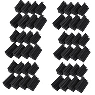 Black Soundproofing Insulation Bass Trap Acoustic Wall Foam Padding Studio Foam Tiles (48PCS, Black)