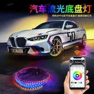 R RGB Car Ambient Light Phantom Color Car Ambient Light Bluetooth APP Music Rhythm Light Car Chassis