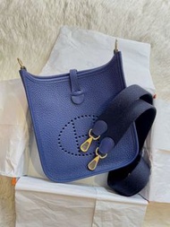 Hermes Mini Evelyne星空藍金