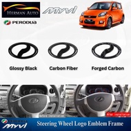 HermanAuto Perodua Myvi EZI 2005-2010 Steering Wheel Logo Emblem Accessories