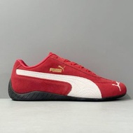 PUMA Speedcat Bright Red White Suede Retro Racing Casual Sneakers Unisex