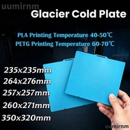 UUMIR 1PCS Cold Build Plate, Double-Sided Spring Steel Glacier Build Plate, 257x257mm  Printer Build