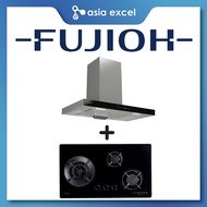 FUJIOH FR-MT1990R 90CM CHIMNEY HOOD + FUJIOH FH-GS5035 SVGL 3 BURNER GLASS GAS HOB