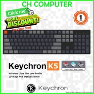 Keychron K5 Full 104 keys RGB Wireless Ultra Slim Low Profile Mechanical Keyboard Optical Switch
