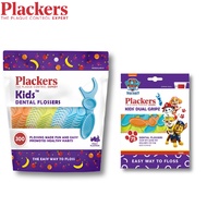 [Plackers] Kids Dental Flossers Raspberry Flavor 75EA / 300EA