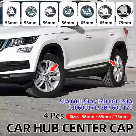 4pcs 56mm 65mm 75mm 5JA601151A 1J0601171 3B7601171 Car Rim Cover Wheel Hub Center Caps Badge Logo Em