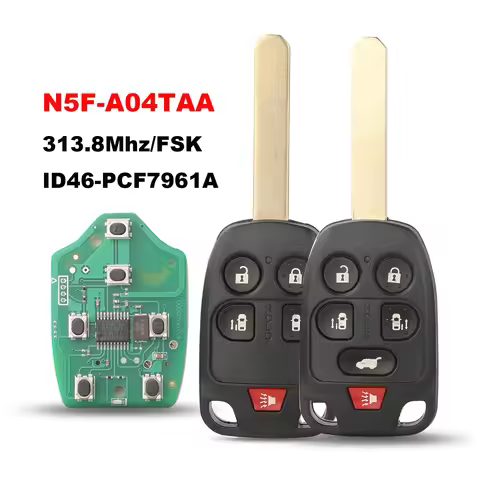 jingyuqin N5F-A04TAA For Honda Odyssey 2011 2012 2014 Remote Car Key Full Key Complet 313.8Mhz FSK I