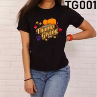 THANKSGIVING TSHIRT PUMPKIN TURKEY WOMAN COTTON 2XS-2XL SUMMER LOOSE SIZE ROUND NECK SHORT SLEEVE ST