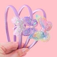 3pcs/Set Glitter Butterfly Headbands For Girls - Sparkly Hair Hoops With Cute 3D Butterflies, Adjust