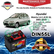 Münster Robust MF CMF DIN55 | DIN55L | 55559 (55AH) Car Battery Bateri Kereta Hyundai Matrix 1.6 1.8