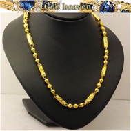 916 gold jewelry necklace 916 golden bamboo chain wedding jewelry Korean men's salehot