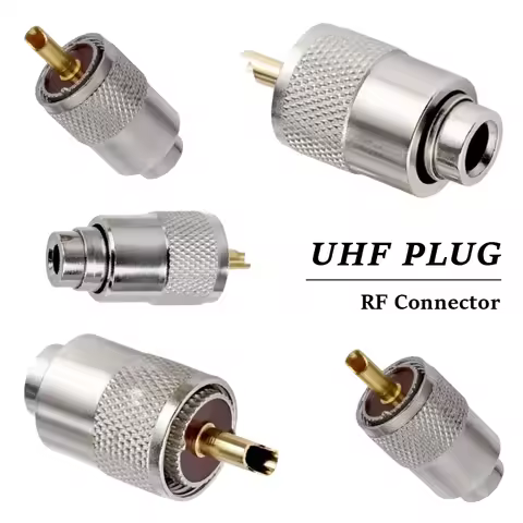 RF Connector UHF PL-259 Male Solder Plug for RG58 RG59 RG6U Coaxial Cable