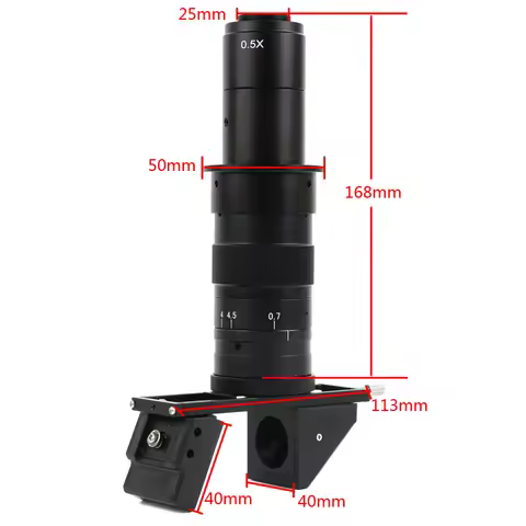180X 0.7-4.5X Rotatable Manual 3D 2D Industry Video Microscopy Monocular Lens Zoom C mount Lens For 
