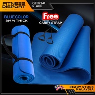 Yoga Mat EXTRA THICK 8MM NBR Non-Slip Mat (BLUE) Aerobic Home Workout GYM Fitness Exercise 瑜伽垫