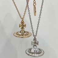 Empress Dowager West Large Size Three-Dimensional Saturn Necklace Temperament Fashion Clavicle