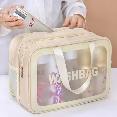 Wet-dry separation makeup bag portable toiletry bag travel essentials large capacity storage bag fit