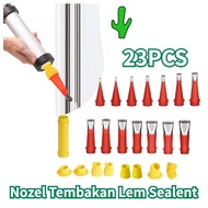 23pcs Caulk Nozzle Sealant Tool Caulking Caulk Nozzle Caulking Caulk Nozzle Sealant Finishing