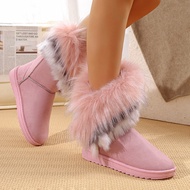 Fur Boots Fur White Floor Boots Large Fur Boots Women Boots Floor Boots