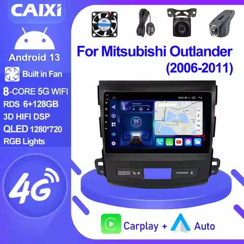 CAIXI GX9 2din Android 13 Car Radio Multimidia GPS Carplay Stereo For Mitsubishi Outlander Xl 2 2006