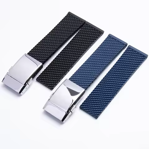 Nature Soft Rubber Watchband 22mm 24mm For Breitling Strap Superocean Heritage Avenger Challenger Wo