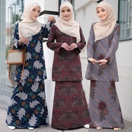 Baju kurung moden MUZ OUTLET corak batik printed