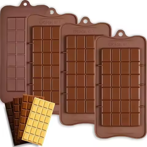 Chocolate Bar Molds Silicone Bars Making Fondant Coffee Mould BPA Free Easy Release Non-Stick for Pr