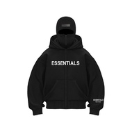 Fleece Lining ESSENTIALS Zipper Hoodie Sweatshirt Cross-Border New Product Masked Man Men's Double H