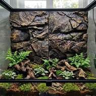 [mfnpqcn] 3D Rock Aquarium Background Fish Tank Background for Tortoise Lizard Gecko