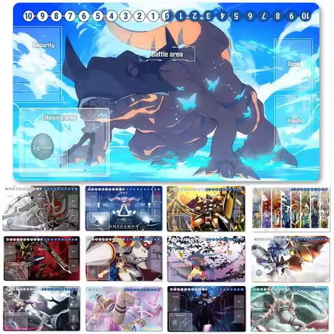 Board Game Digimon Playmat Table Mat Size 60X35 cm Mousepad Play Mats Compatible for DTCG TCG CCG-19