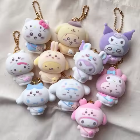 In Stock Genuine Sanrio&Chiikawa Collaboration Series Blind Box Mystery Box Pendant Hellokitty Hachi