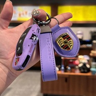 Porsche Key Case, Kuromi Key Case, macan, 718, 911, Cayenne Key Purple Cartoon Protective Case