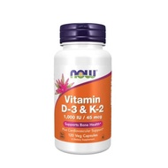 NOW Foods, Vitamin D-3 &amp; K-2, 120 Veg Capsules