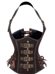 แฟชั่นผู้หญิงหนังรัดตัว Bustier เอวเทรนเนอร์เซ็กซี่เอว Cincher สําหรับ Body Shaping Gothic Bondage ช