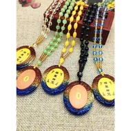 [Cute Things] Glass Shurangama Mantra Pendant Round Six-Character Mantra Oval Shurangama Mantra Pend