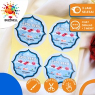 9-15 Buzzgell Frozen Food Label Stickers, Round Frozen Food Stickers, Free Large Custom Design