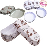 Bread Paper Cup Case Bun Baking (Case Random) Cupcase Round/Oval/Boat/Leaf Bekas Roti Kertas Cawan B