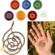 WISDOM Copper Palm Ring, Jewelry Accessories Handmade Spiral Palm Ring,  Adjustable Reiki Energy Spi