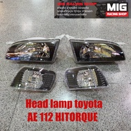 ไฟหน้า AE112 TOYOTA HITORQUE โคมดำ 4ชิ้น