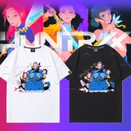 Baju KPop Demon Hunters Huntrix Print T-Shirt Hunter Tiger