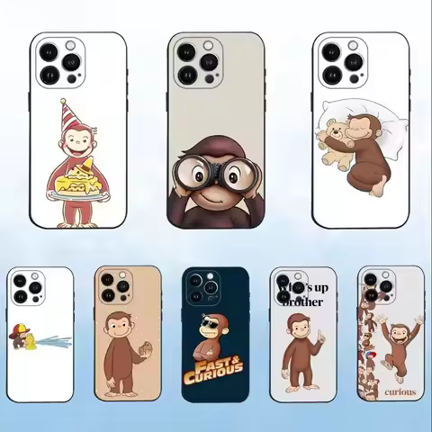 C-Curious G-George Monkey Phone Case For iPhone 16,15,14,13,12,11 Plus,Pro Max,XS,X,XR,SE,Mini,8,7,S
