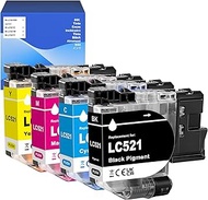 LC521 LC521VAL Ink Cartridges Compatible with Brother LC521 Cartridges for DCPJ1260W DCPJ1310DW DCPJ