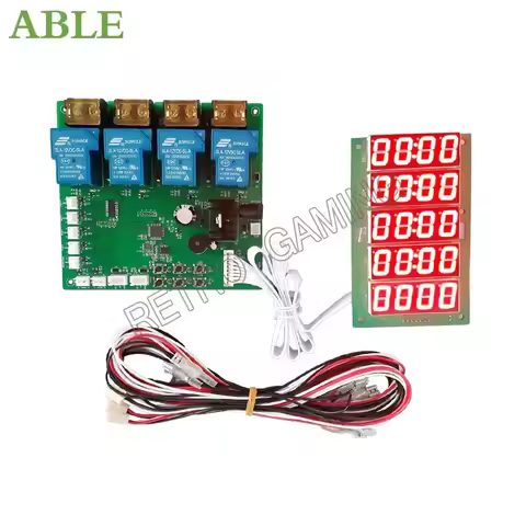 JY-215 Inbuilt Counter 4 Channel Timer Board Bill Acceptor Coin Acceptor Selector Control Token for 