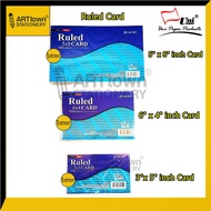 Uni White Index Card/Ruled Card (100 Sheets/Pack) 3 Size 3x5 / 6x4 / 5x8 (Ready Stock)