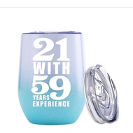 80th Birthday Gifts for Women, 12 oz Wine Tumbler with Press-In Lid, Travel Tumbler Coffee Mug from 