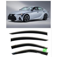 Toyota Lexus IS 300/350/500 F-Sport 2021-Present Injection Door Visor With Stainless Steel Lining