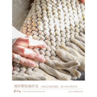 PK7J Coffee Table Blanket Wool Rectangular Carpet Handmade Sofa Household Room Living Room Bedroom I